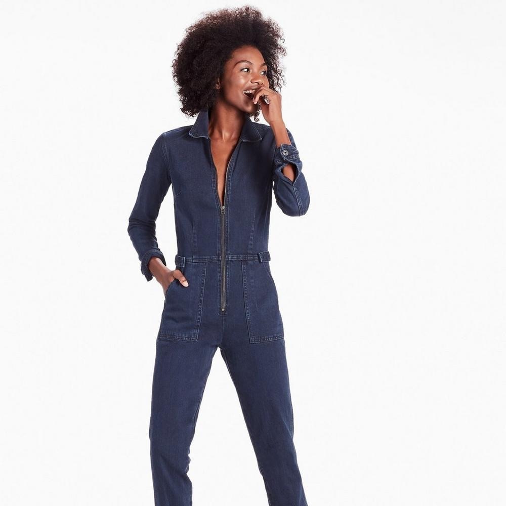 Lucky Brand Denim Aviator Jumpsuit